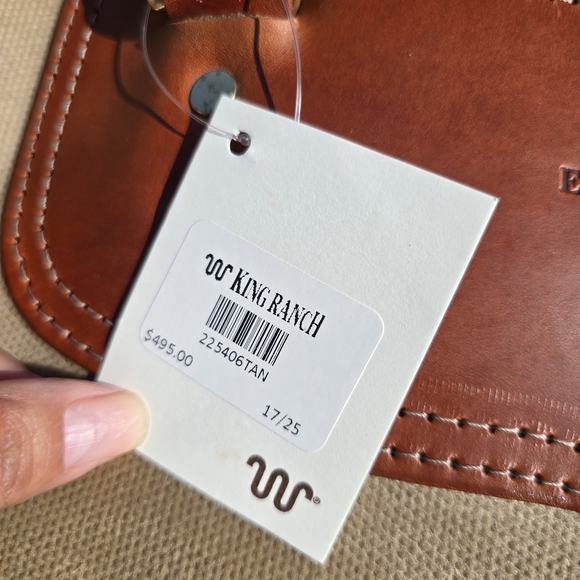 Stylish Tan and Brown Men's Briefcase - Picture 2 of 4